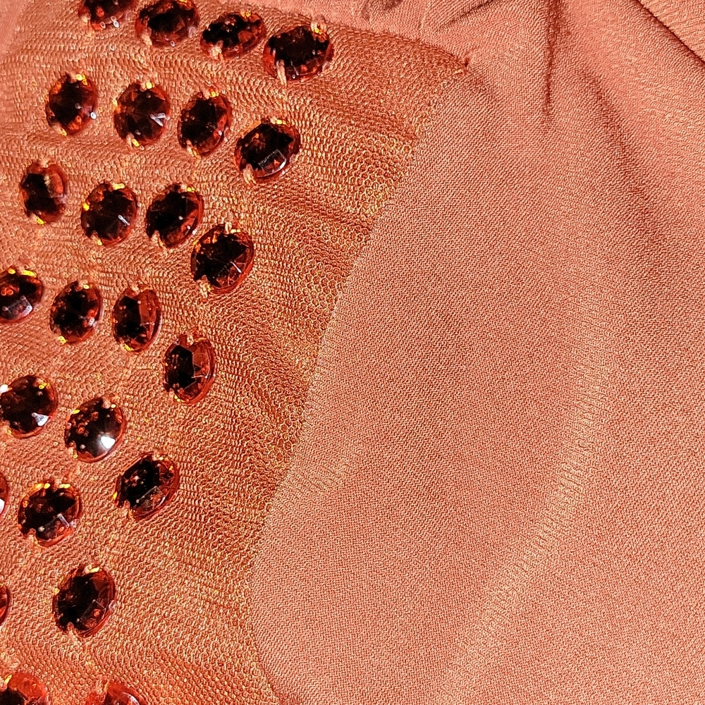 Women's fall top, burnt orange - Picture 4 of 5